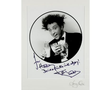 Ken Dodd, English Comedian, Four photographs, four inscribed with messages from Ken Dodd to Harry Goodwin, signed vinyl LP Do