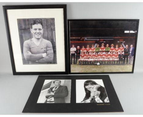 30+ large mounted photographs, many stamped on reverse including George Best, David Beckham, Muhammad Ali, Rod Stewart, Dolly