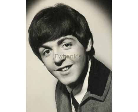 Paul McCartney, The Beatles, black and white photograph taken by Harry Goodwin, framed, 20 x 15 cm. Provenance: Collection of