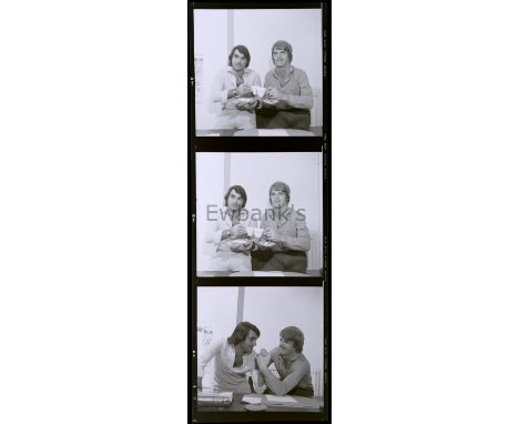 10 Negatives of George Best, some showing him arm wrestling Gordon McQueen, by Harry Goodwin, sold with full copyright. Prove