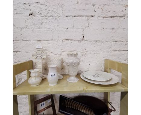 SHELF LOT OF BELLEEK FIGURES