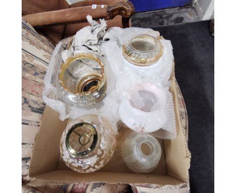 BOX LOT OF LAMP SHADES