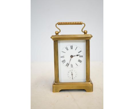 Brass carriage clock with alarm  
