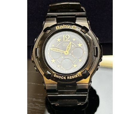Casio WR10B Baby-G shock resist wristwatch, all round good condition requires battery 