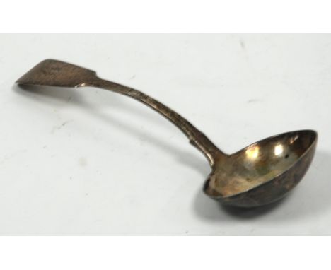 VICTORIAN SILVER SAUCE LADLE, fiddle handled, makers mark J.W. AND J.W.' Exeter 1857, 1 3.4oz 