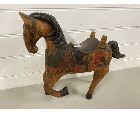 20th Century carved wooden horse model