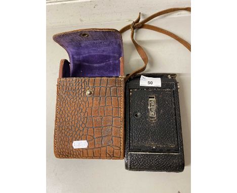 Vintage Kodak camera with leather case