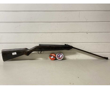 Vintage air rifle marked NAC.177 calibre together with two boxes of pellets