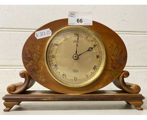 Vintage Elliott mantel clock bearing retailers mark for Bull of Bedford