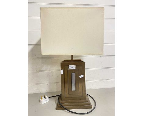 Bronzed resin Art Deco style table lamp