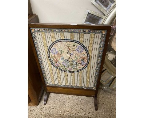 Early 20th Century needlework fire screen