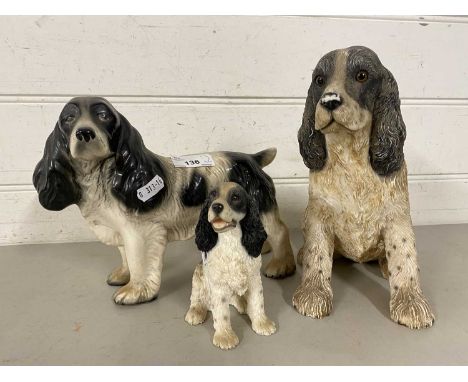 Three various model Spaniels