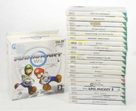 A collection of twenty Nintendo Wii games, cased, to include Animal Crossing Let's Go To The City (no manual), Wii Sports Res
