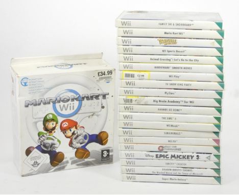 A collection of twenty Nintendo Wii games, cased, to include Animal Crossing Let's Go To The City (no manual), Wii Sports Res