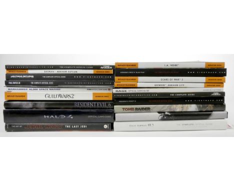 A collection of twenty videogame and films guides and art books, from publishers such as Piggybank, Bragygames and others, to