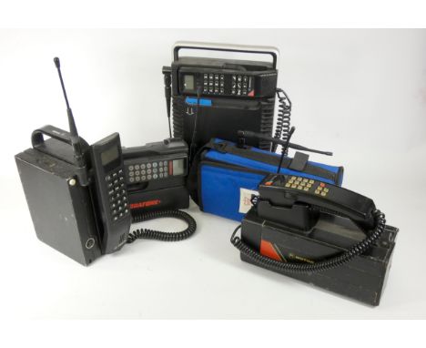 Five mobile/car phones, to include a Motorola CM 451, with manual, a Motorola 4500X, a Philips AP4222, a Vodafone Racal-Vodac