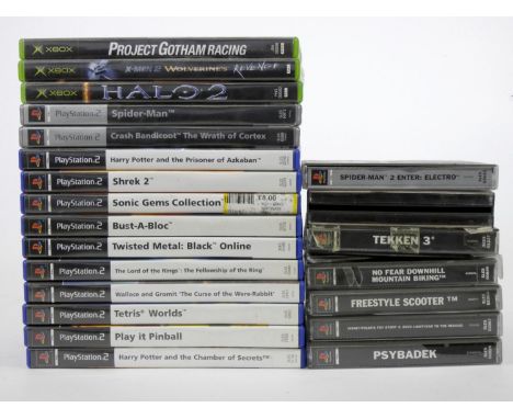 A collection of Playstation, Playstation 2 and Xbox games, Playstation games to include Spider-Man 2 Enter Electro (manual, b