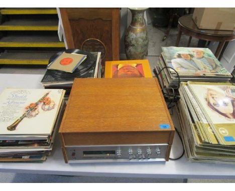 A Garrard Hacker Centurion high fidelity record player and a quantity of classical and easy listening LPs to include Simon an