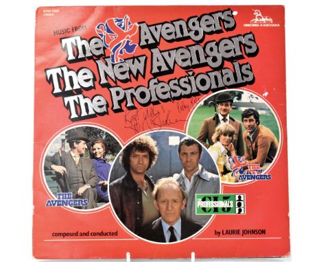 TV AND FILM; 'THE AVENGERS', 'THE NEW AVENGERS', 'THE PROFESSIONALS'; a gatefold record and sleeve bearing signatures to both