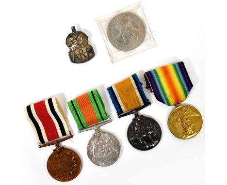 A medal group, two WWI medals, the Victory Medal, 57A78 PTE W E Payne R War (for Warwickshire Regiment), the War medal, 57A78
