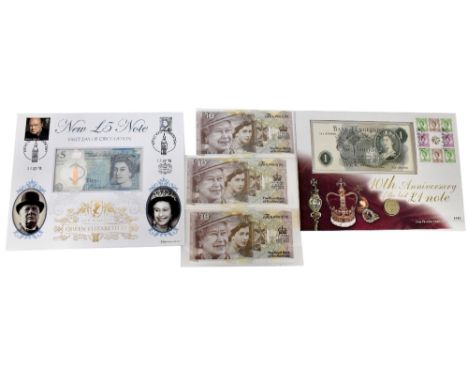 A Westminster Collection 'Great Britain 10th Anniversary of the Last £1 Note' coin first day cover, limited edition no.3340/6