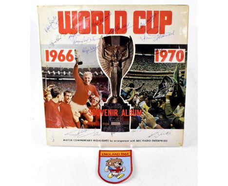 FOOTBALL, ENGLAND; a 'World Cup 1970' record bearing multiple signatures to both front and reverse sleeve, also an England 19