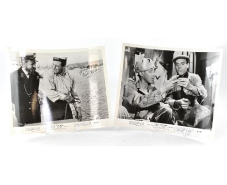 TV AND FILM, 'WATCH YOUR STERN'; a group of eight black and white promotional photographs bearing numerous signatures includi