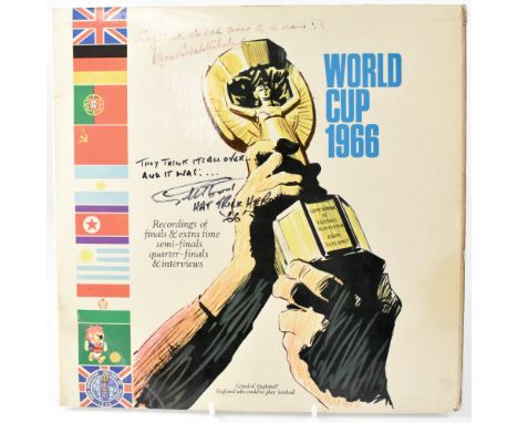 FOOTBALL, 1966 ENGLAND WORLD CUP WINNERS; a gatefold double album with multiple signatures to the inside and with twin signat