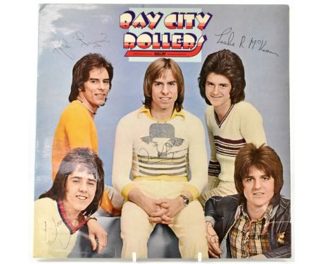 ROCK AND POP, BAY CITY ROLLERS; a gatefold sleeve album bearing numerous signatures to the back sleeve and two signatures to 