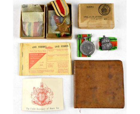 Two WWII medal groups belonging to married couple Mr and Mrs Orford, the 1939-45 Defence Medal relating to Mrs C. M Orford, '