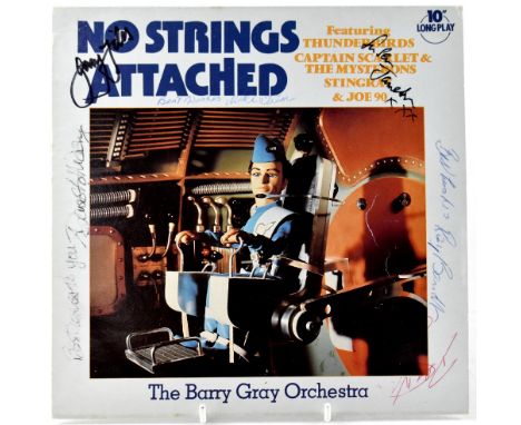 TV AND FILM, 'THUNDERBIRDS', 'CAPTAIN SCARLET', ETC; 'No Strings Attached' record bearing numerous signatures to both front a