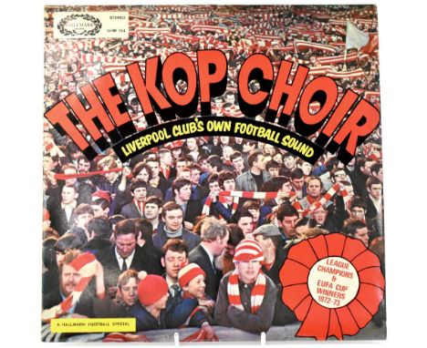 FOOTBALL, LIVERPOOL FOOTBALL CLUB; 'The Kop Choir'; a record bearing multiple signatures to the reverse of the sleeve. CONDIT