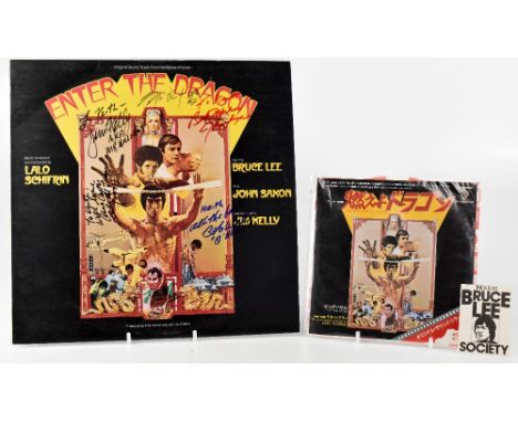 TV AND FILM, 'ENTER THE DRAGON'; a record bearing several signatures to the sleeve, along with a single from the Far East rel