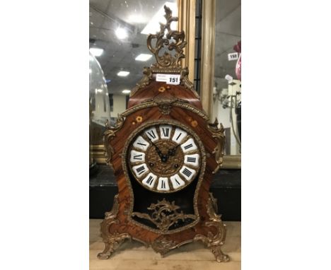 INLAID MANTLE CLOCK 58CMS (H)