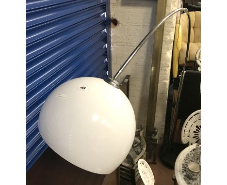 CHROME &amp; MARBLE ARCHED LOUNGE LAMP