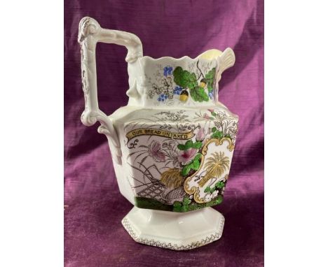 Vintage corn laws jug, 18cm (h)  / All lots are located at The Barn, Hampstead Farm, Nr Henley on Thames, Oxfordshire, RG9 4L