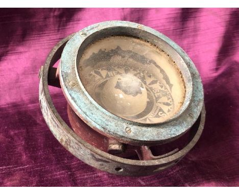 H.Hughes and Son London, gimball compass, 13cm (dia)  / All lots are located at The Barn, Hampstead Farm, Nr Henley on Thames