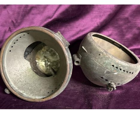 Two vintage car headlamps  / All lots are located at The Barn, Hampstead Farm, Nr Henley on Thames, Oxfordshire, RG9 4LG. Reg