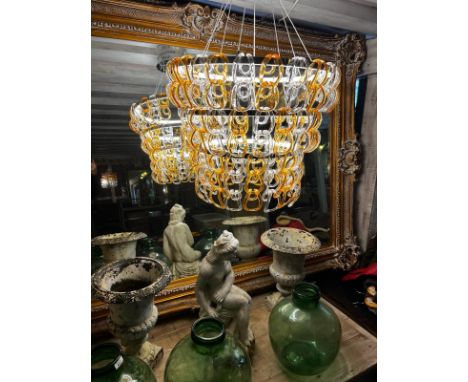 A Murano Glass chandelier, original structure was commissioned by Bvlgari and has been created from elements of the original 