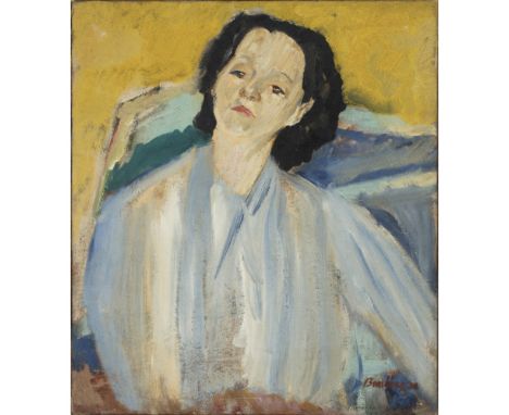 [§] DAVID BOMBERG (BRITISH 1890-1957)  PORTRAIT OF ANNIE LOU STAVELEY   Signed and dated 1938, oil on canvas  66cm x 58.5cm (