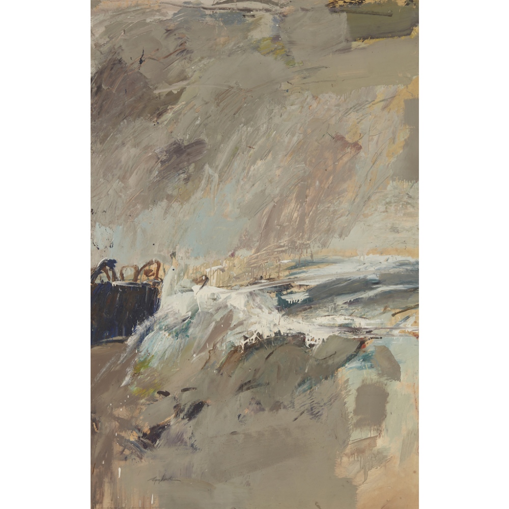 DEVLIN (SCOTTISH 19372014) STORMY SEAS Signed, oil on board