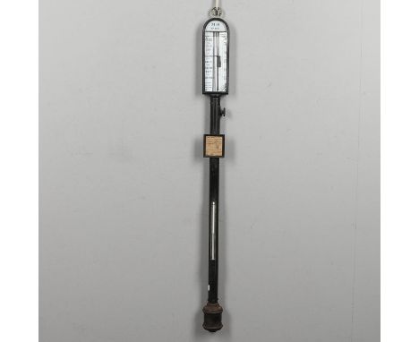 the lacquered metal body with ivorine dial inscribed M.O No. 189, Kew Observatory Certificate of Examination paper plaque and