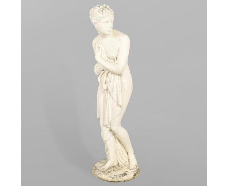 of life size proportions, height 160cm. *Condition: Light weathering, paint losses, mainly to the base.