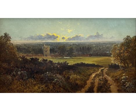 Edmund John Niemann (British 1813-1876): Country Church, oil on canvas signed, indistinctly titled on the stretcher 29cm x 49