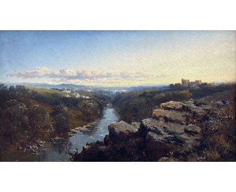 Edmund John Niemann (British 1813-1876): 'Thornbury Castle' near Bristol, oil on canvas signed, titled on the stretcher 29cm 