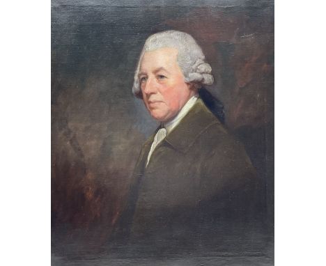 George Romney (British 1734-1802): 'Mr Plant' - Half Length Portrait, oil on canvas unsigned 74cm x 62cm Provenance: private 