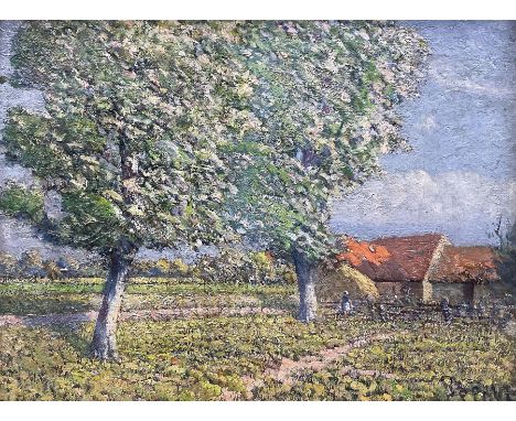 Paul Paul (Staithes Group 1865-1937): French Farmstead, oil on canvas signed 34cm x 45cm Provenance: from the collection of t