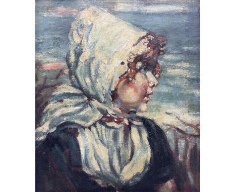 Charles Albert Walhain (French 1877-1936) Study for 'La Petite Hollandaise' - The Little Dutch Girl, oil on canvas unsigned 3