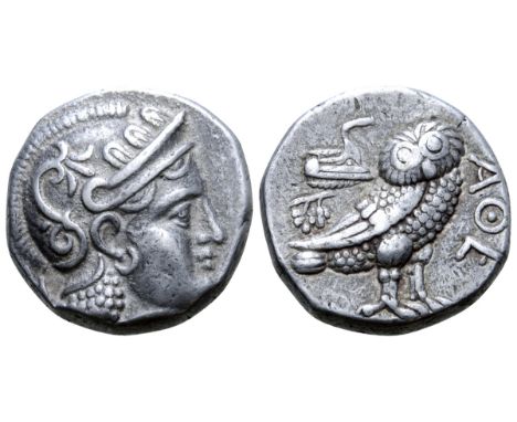 Parthia(?), 'Athenian Series' AR Didrachm. Hekatompylos(?), circa 246/5-239/8 BC. Attic standard. Head of Athena right, weari