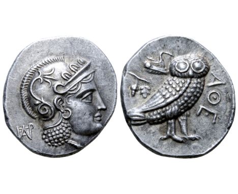 Parthia(?), 'Athenian Series' AR Didrachm. Hekatompylos(?), circa 246/5-239/8 BC. Attic standard. Head of Athena right, weari